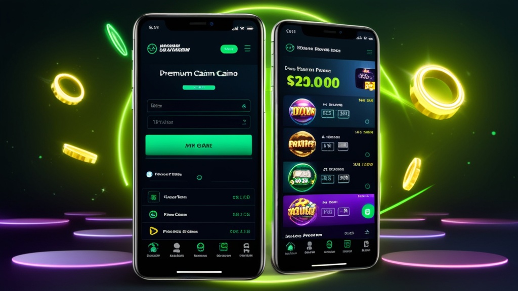 Mobiele casino-interface met zoekfunctie, favorieten en spelcategorieën